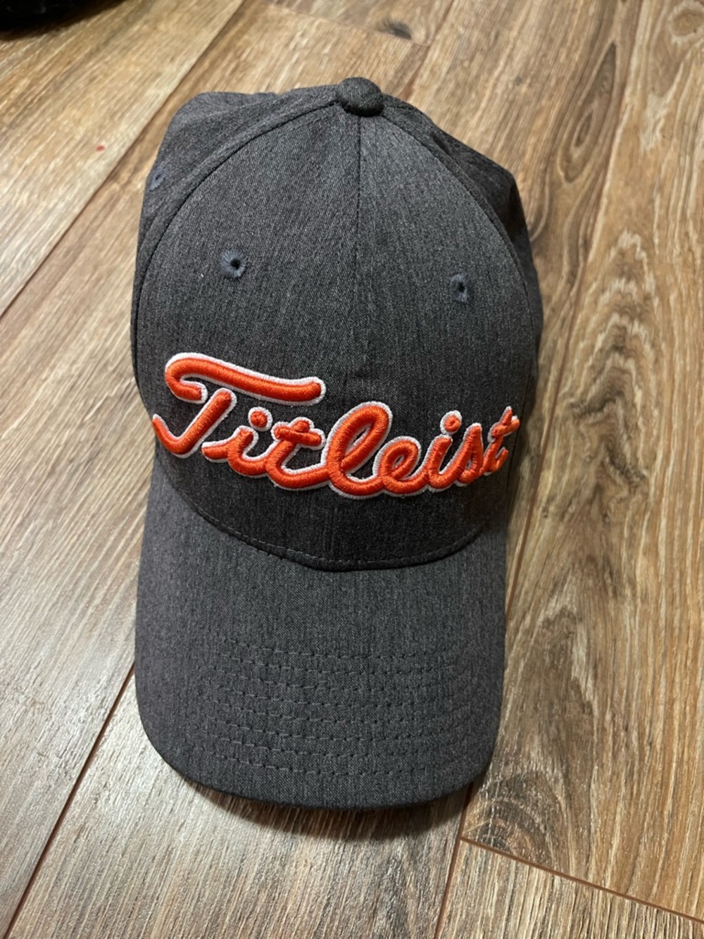 Titleist Dark Gray Cap with Orange Script Logo